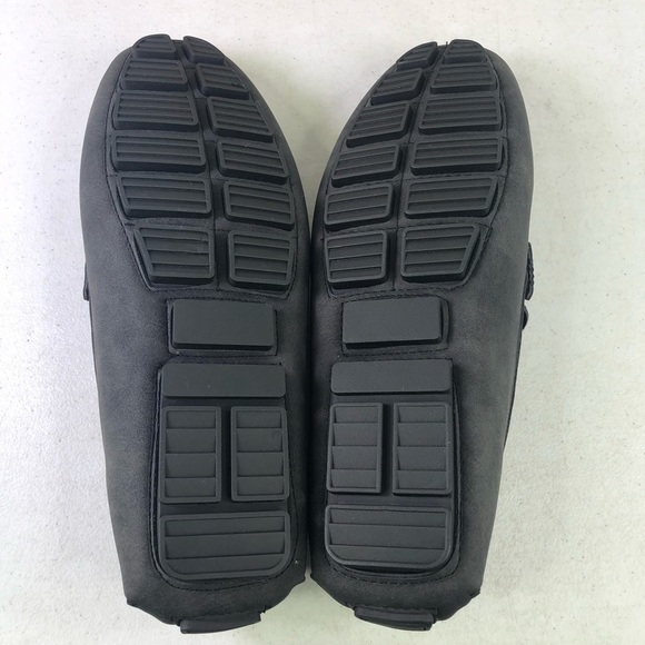 Gallery Seven Black Leather Penny Loafer Shoes - Picture 6 of 7